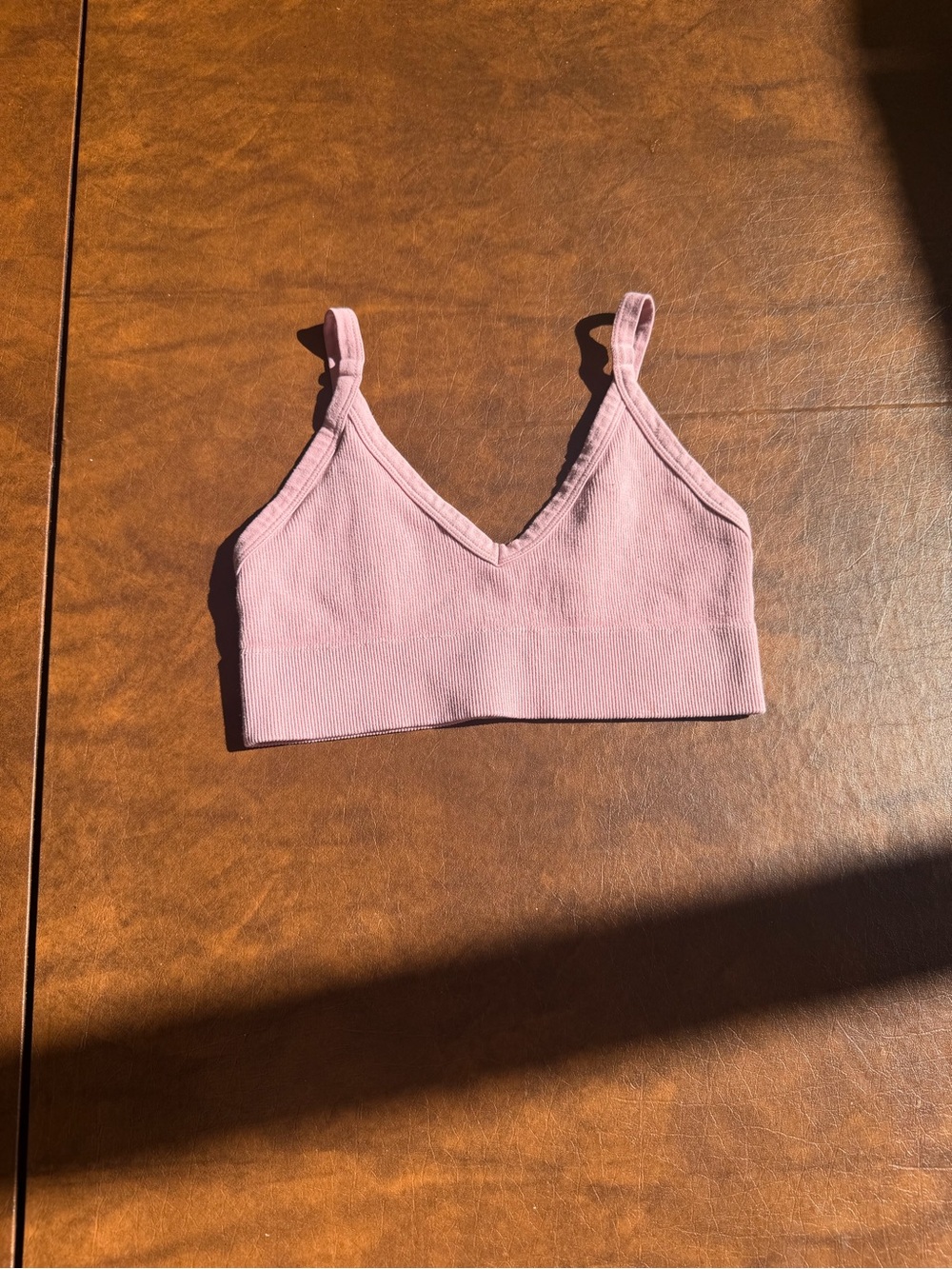 Everyday Seamless V-Neck Bralette in Dusty Rose